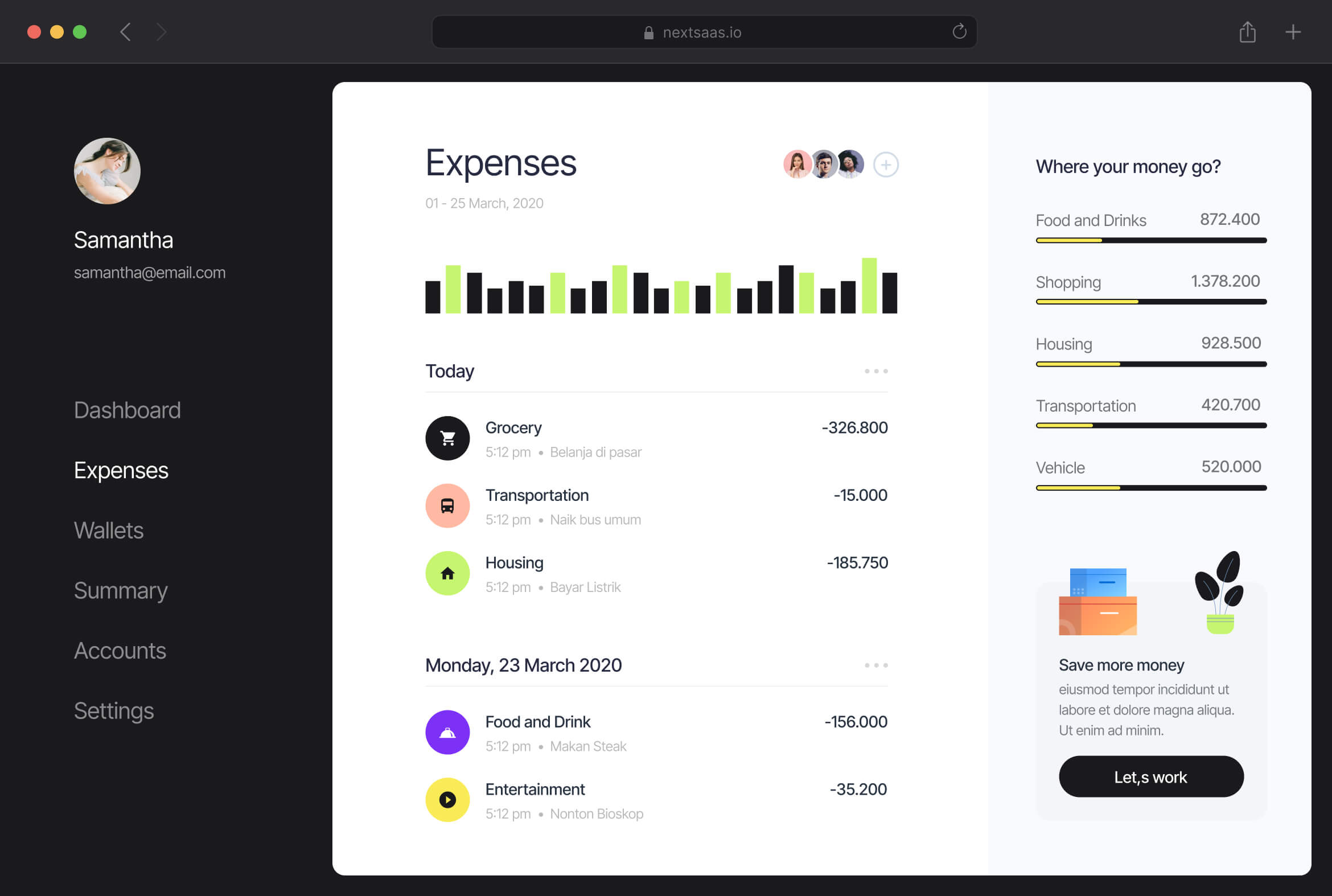 NextSaaS risk management platform interface